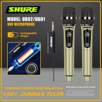 Shure UB01UB02 Mikrofon Tanpa Wayar 2 Mikrofon Komputer Jarak Penerimaan 50M UHF FM Memuatkan Basikal Tidak Meng