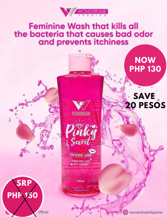 Pinky Secret Feminine Wash, with Collagen, Prevents UTI, 150 ML Lazada PH