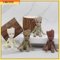 CIRETEX 2ชิ้นรูปปั้นของขวัญเหมือนจริงรูปปั้นนั่งตุ๊กตาภูตประจำสวนขนาดเล็ก Grote กระถางดอกไม้ต้นไม้ขนาดเล็กผู้ชาย PVC