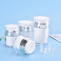 15/30/50/100g Airless Pump Jar Empty Acrylic Cream Bottle Refillable Cosmetic Easy To Use Container Portable Travel Makeup Tools Cups  Mugs Saucers