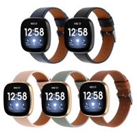 【CHUYANG SHOP】   สำหรับ Fitbit Versa 3วงสายหนังเปลี่ยนอุปกรณ์เสริมนาฬิกาสมาร์ทสำหรับ Fitbit Sense Band/versa 3 Correa สร้อยข้อมือวง