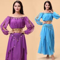 Adult Oriental India Dancing Dress Fashion Stage Performance Bellly Dance Wear Costume Set For Women Belly Outfits Top And Skirt