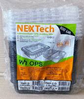กล่องข้าวพลาสติก กล่องอาหารพลาสติก 2ช่อง 500ml. ฐานดำ TB-501-2 แพคละ 25 ชุดพร้อมฝา ยี่ห้อNEXTECH เข้าไมโครเวฟได้