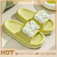 hanshi [2023 new HOT FASHION] lazlook รองเท้าแตะพื้นนุ่มกันลื่นสำหรับผู้หญิงประดับโบว์น่ารักสำหรับใส่ในบ้าน