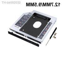 ∋❧✷ Aluminum 9.5mm 12.7mm 2nd Second HDD Caddy SATA 3.0 Case Box For 2.5 SSD DVD CD-ROM Enclosure Adapter Hard Disk Drive Laptop