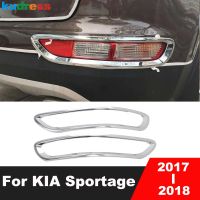 ฝาครอบหลอดไฟไฟตัดหมอกด้านหลังรถสำหรับ KIA Sportage 2017 2018หางโครเมี่ยมสะท้อนแสงหมอกกรอบส่วนภายนอกอุปกรณ์เสริม