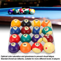 57.2mm American Standard Billiard Ball Set Professional เรซิ่นขนาดเล็ก Pool Cue Ball Full Set