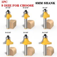 【DT】hot！ 1PC 8mm Shank Round Over Edging Wood Router Bit 2 Flute Woodworking Tenon Cutter