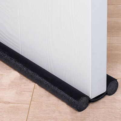 【LZ】txr931 2pcs Black 93cm Waterproof Door Bottom Seal Strip Draught Excluder Stopper Double Sided Foam Sound Insulation Strip
