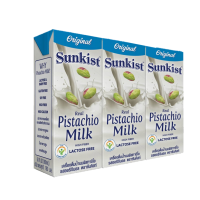 SUNKIST Pistachio Milk 180 ml Pack 3 ซันคิสท์ นมพิสทาชิโอ รสออริจินอล 180มลX3