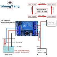 2 in 1 ปั๊มน้ำอัตโนมัติ Controller DC 12V Liquid เซ็นเซอร์ระดับสวิทช์รีเลย์โมดูลสำหรับมอเตอร์ถังปลา waterhouse Irriga-JHU STORE