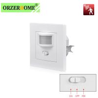 ™✎☃ Automatic ON / OFF AC110-240V Infrared PIR Motion Sensor Light Switch Human Body Move IR Induction Recessed Wall Mounted Switch