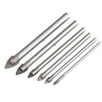 6Pcs 3-10Mm Ceramic Tile Bit Diamond Glass Hard Tiles Spade Drill Ground Carbide Tip