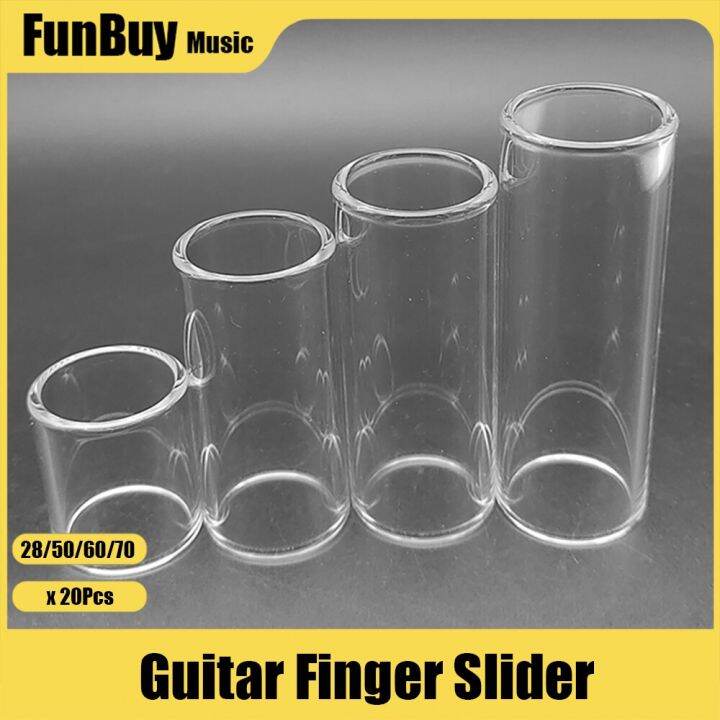 20pcs-transparent-glass-guitar-slide-28-50-60-70mm-guitar-ukulele-accompany