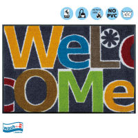 พรมแต่งบ้าน พรมปูพื้น พร้อมคุณสมบัติกันลื่น ENTER+EXIT-Welcome Letters ยี่ห้อ Wash+Dry/ size: 50x75 cm