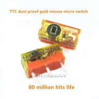 Free Shipping New arrival TTC dustproof gold mouse micro switch 3pin gold contactor 80M 80 millions click TTC gold micro Button