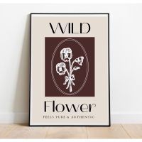 *พร้อมส่ง* ลายใหม่ โปสเตอร์ Wild Flower l minimal poster/modern style *ไม่รวมกรอบ*