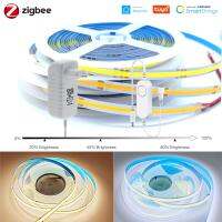 DC12V Zigbee 3.0 1M-5M COB LED Strip 320LEDs High Density Flexible Room LED String Lights Waterproof Smart for Smartthings Alexa