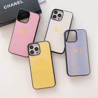 【 Cw】luxury Customized Name Letters Snake Skin Leather Hard Case สำหรับ 13 Pro Max 1211 Pro Max X XS XR 7 8 Plus SE Cover