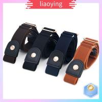 LIAOYING โลหะผสมอัลลอยด์ เข็มขัดรัดเอว ปรับได้ปรับได้ 10สี เข็มขัดแบบไม่มีหัวเข็มขัด ลำลองแบบสบายๆ พียู PU เข็มขัดไม่มีหัวเข็มขัด สำหรับกางเกงยีนส์