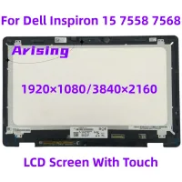 สำหรับ Dell Inspiron หน้าจอสัมผัส LCD 15 7558 7568ประกอบจอแสดงผลเครื่องอ่านพิกัดพร้อมฝา P55F002 P55F P55F001 15.6นิ้ว FHD 4K