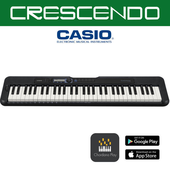 Casio CTS300FA 61 Keys Slim Casiotone Keyboard (Black) includes Free
