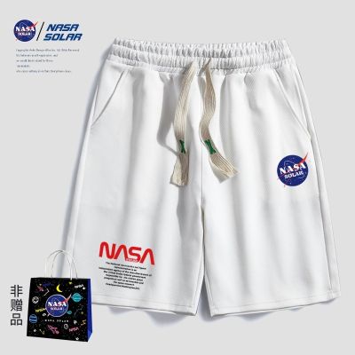 Claribelzi [พร้อมส่ง] กางเกงขาสั้น พิมพ์ลายตัวอักษร NASA Co-Branded 2023 สไตล์ยุโรป อเมริกัน สตรีท เหมาะกับฤดูร้อน สําหรับผู้ชาย i5.21 ff