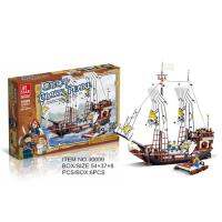 ProudNada Toys ของเล่นเด็กชุดตัวต่อเลโก้เรือโจรสลัด(กล่องใหญ่สุดคุ้ม) JIE STAR BLACK PEARL PIRATE SERIES 678 PCS 30009