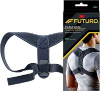 3M Futuro Posture Corrector Adjustable ฟูทูโร่ อุปกรณ์พยุงไหล่และหลัง สีดำปรับกระชับ