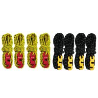 2Set Shinetrip Adjustable Wind Rope High Strength Multifunctional Reflective Rope With S Ring Hooks Yellow amp; Black