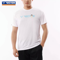 Victor เสื้อกีฬาแขนสั้นสำหรับผู้ชายผู้หญิง,เสื้อเทนนิสแห้งเร็วระบายอากาศได้ดีดูดซับเหงื่อเสื้อยืดลายอักษรจีน Comfort ฤดูร้อน2023