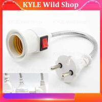 KYLE Wild Shop 110V-220V LED Lamp Base Holder Light Socket Bulb Power E27 Socket With Switch EU US Plug Energy Saving Lampada Table