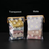 【CC】 1PC Drawstring Storage Matte Transparent Household Clothing Wardrobe Organization