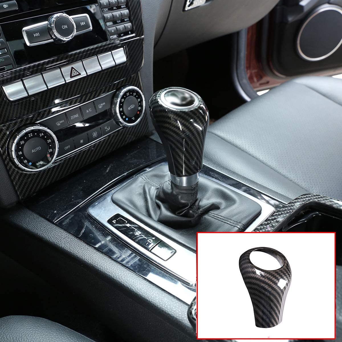 ABS Console Gear Shift Knob Trim Cover For Benz C Class W203 W204 S204 2004-2013 