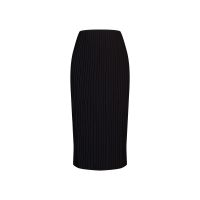 SHU APPAREL PLEATED MIDI SKIRT #1 - BLACK