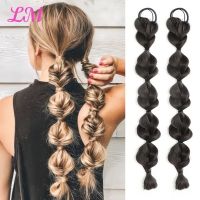 【jw】✓ Synthetic Twist Ponytail Elastic Wig Woman Hair Side Lantern Braid Hous tail Hairpiece