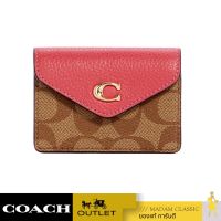 กระเป๋าสตางค์ COACH C6889 TAMMIE CARD CASE IN SIGNATURE CANVAS (IMTIN)