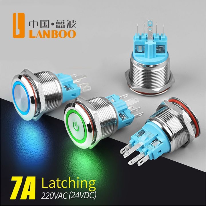 lanboo-12-16-19-22mm-metal-waterproof-mmomentary-latching-self-lock-small-on-off-push-button-switch-with-led-light-lamp-12-24v