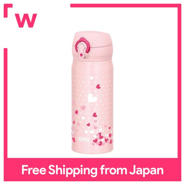 Thermos Vacuum Insulation Bottle 400mL Pink Heart JNL-403 PHT from Japan* 