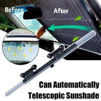 Car Windshield Curtain Retractable Set Folding Car Sunshade Cover Reflective Film Curtains Anti-UV Car Sun Shade 65cm/70cm/80cm Sunshades