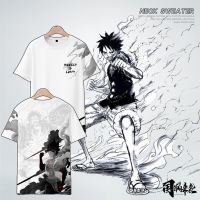 2023 New การ์ตูนญี่ปุ่นอะนิเมะสินค้า Luffy พิมพ์เสื้อยืดแขนสั้นฤดูร้อนผู้ชายผู้หญิงหลวมครึ่งแขนเสื้อ Bottoming