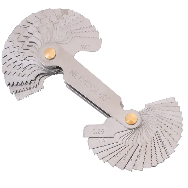 20pcsset Thread Pitch Cutting Gauge Tool Inch 55° Metric 60° Metric Screw Thread Gauge Home