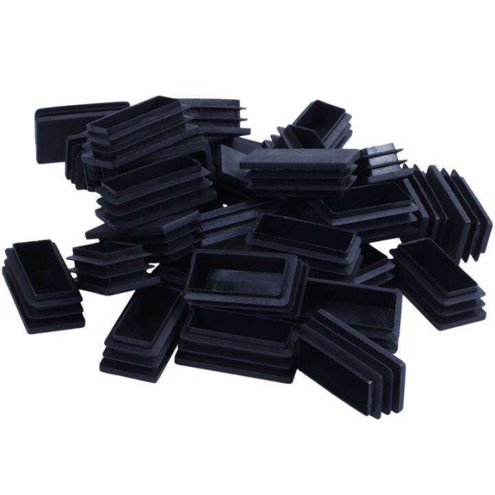 plastic-rectangle-blanking-end-tube-caps-inserts-25x50mm-30pcs-black