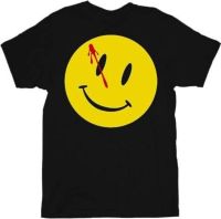 Watchmen Bloody Smiley Face Black Adult T-shirt Tee