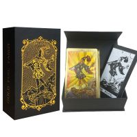 【YF】☂△  Newest Gold Foil Plastic Card Exquisite Board Game Divination Cards Collection With Paper Manual