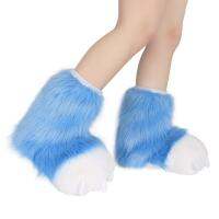 Pecine Fuzzy Paw Cosplay ฮาโลวีน Fursuit ปาร์ตี้การ์ตูนรองเท้าใส่ในบ้านสัตว์