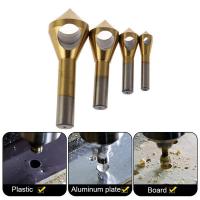 4Pcs/Set Countersink Deburring Drill Bit 2-5-10-15-20 Metal Taper Stainless Steel Hole Saw Cutter Chamfering Power Drills Tool