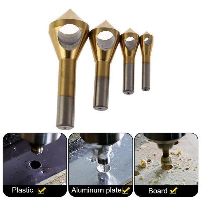 CIFbuy 4Pcs/Set Countersink Deburring Drill Bit 2-5-10-15-20 Metal Taper Stainless Steel Hole Saw Cutter Chamfering Power Drills Tool