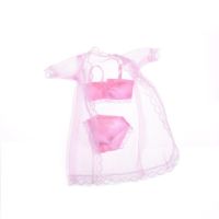 ชุดชั้นในลูกไม้ชุดราตรีเซ็กซี่ชุดนอนชุดนอนตุ๊กตาเสื้อผ้าสำหรับตุ๊กตาบาร์บี้3ชิ้น/เซ็ต