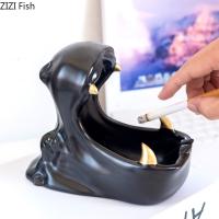 hot！【DT】✳✢  Hippo Ashtray Large-capacity Anti-ash Car for